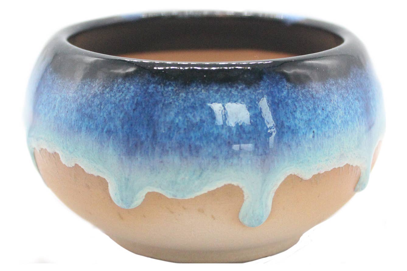 Ceramic Navy Drip Pot
