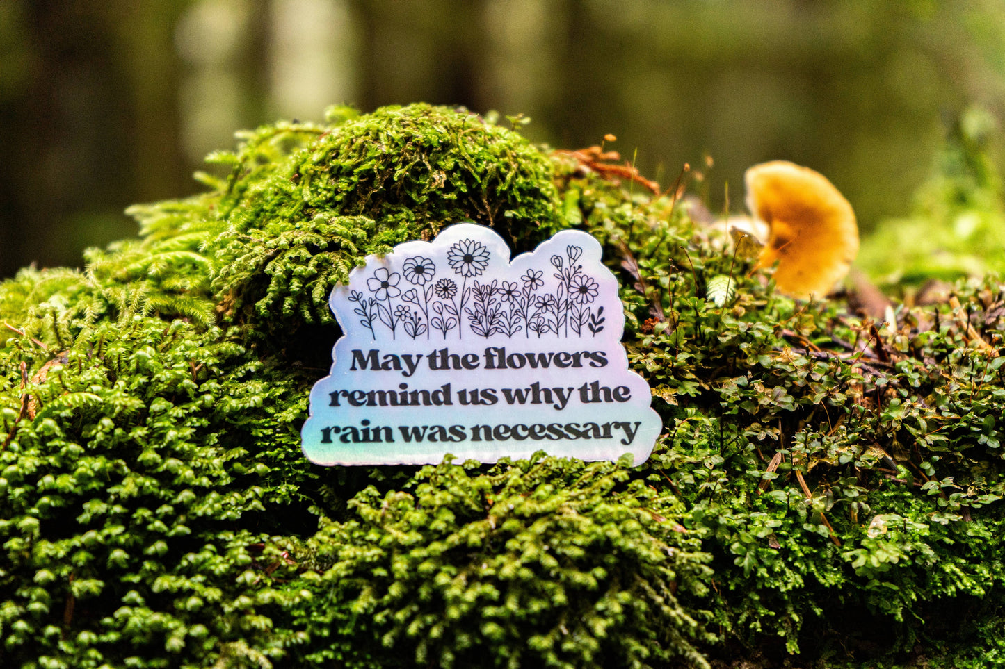 Sticker May The Flowers Holographic Sticker