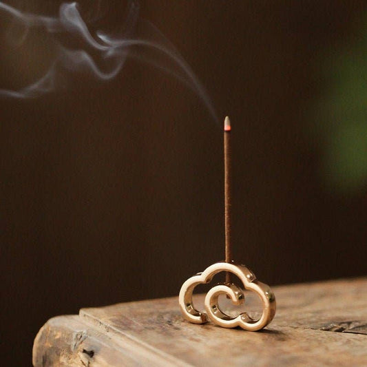 Mini Golden Cloud Incense Holder Set
