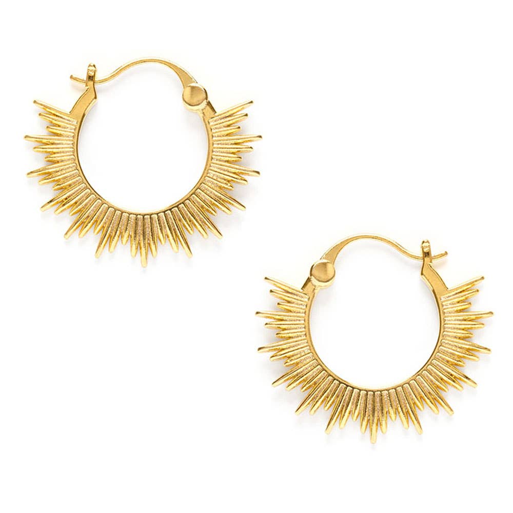Sunburst Hoop Earrings
