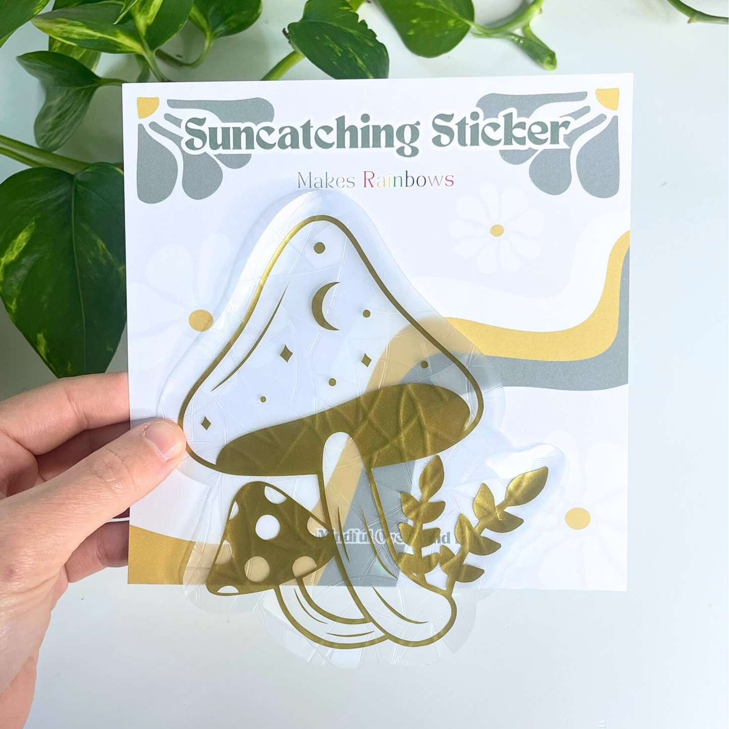 Celestial Mushroom Suncatcher Sticker