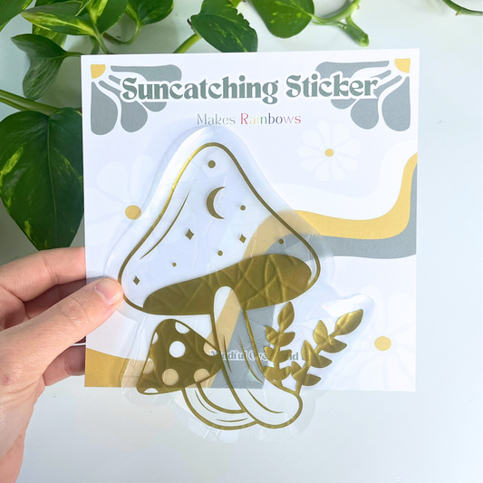 Celestial Mushroom Suncatcher Sticker