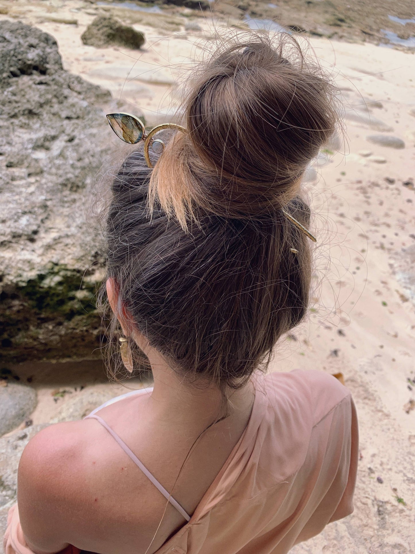 Labradorite Hair Pin