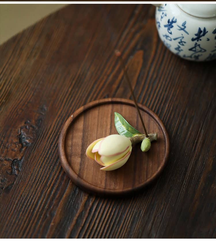 Ceramic Flower Incense Holder Set
