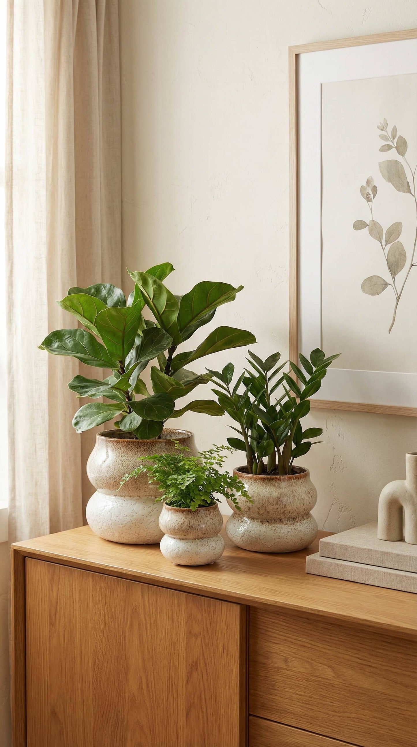Ceramic Planter Pot, Stacked with Drainage - Noemi