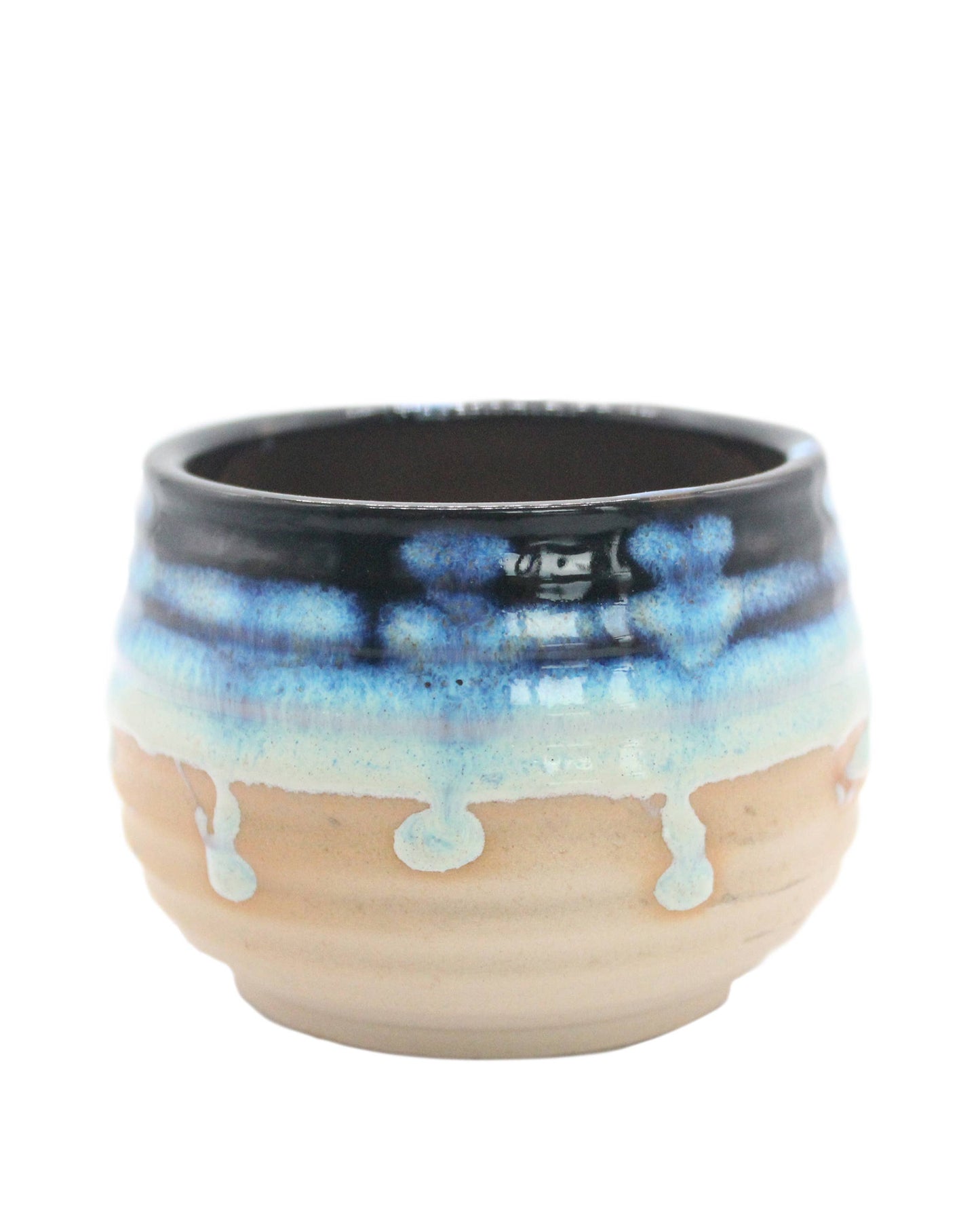 Ceramic Navy Drip Pot