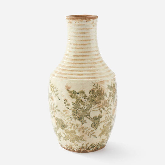 Vintage Green Flower Vase