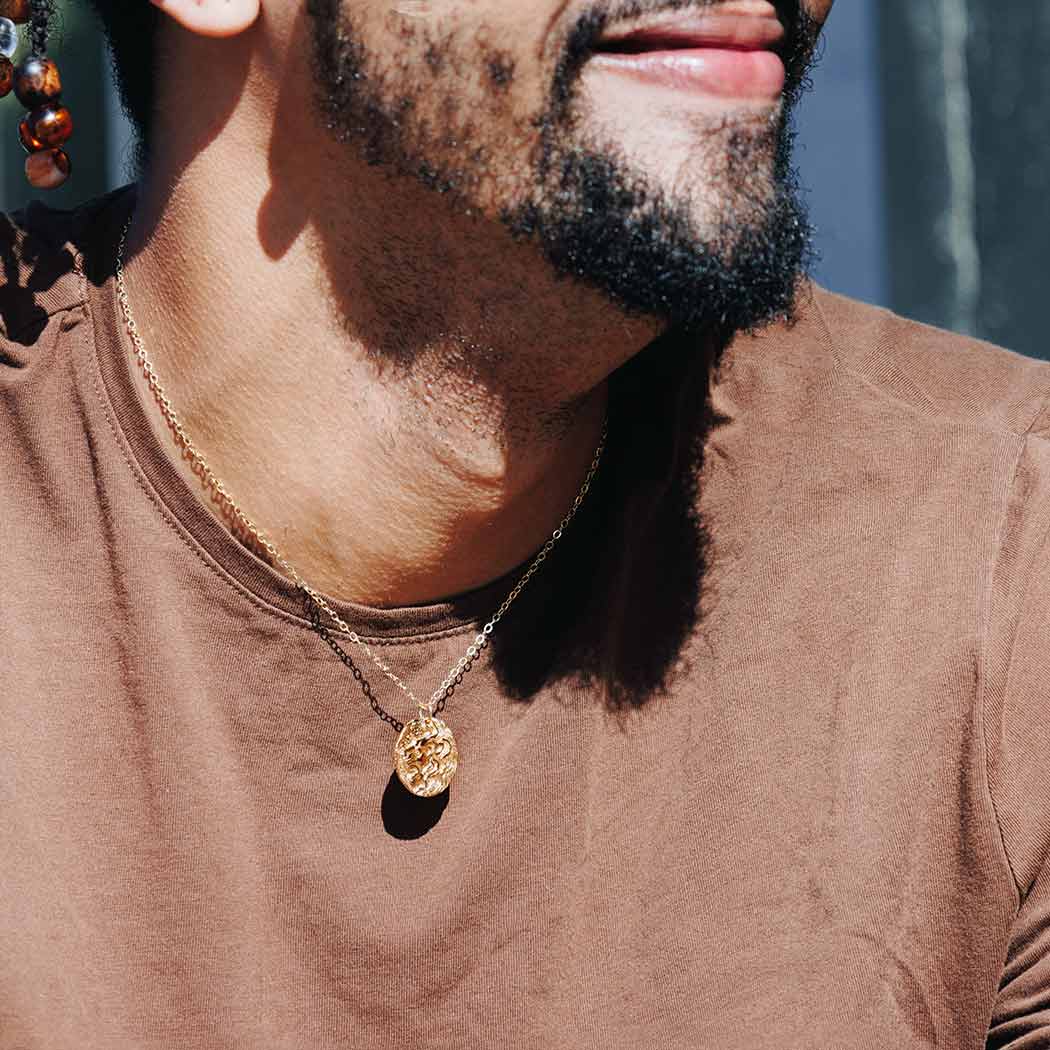 Ancient Lion Head Coin Necklace