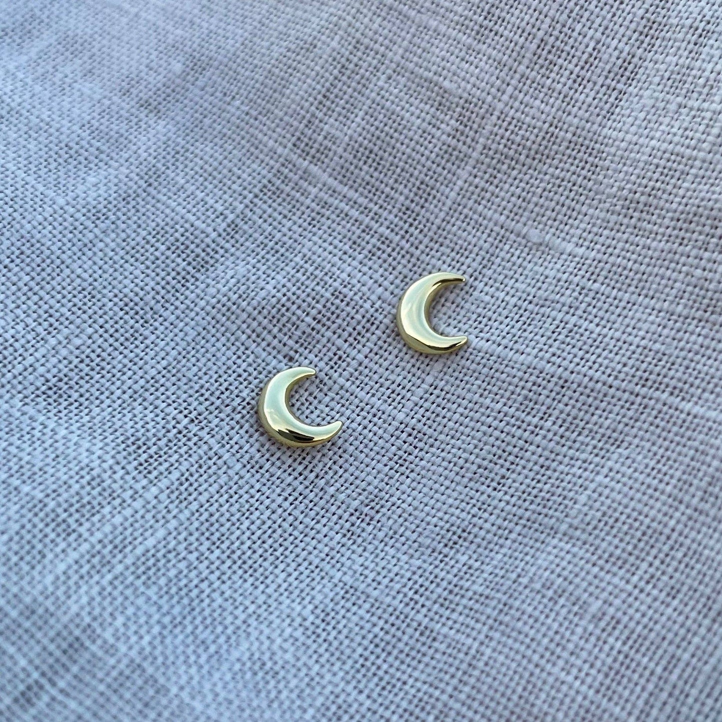 Crescent Moon Studs