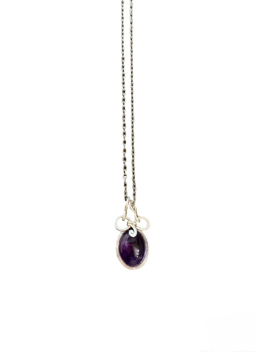 Amethyst and Silver Necklace