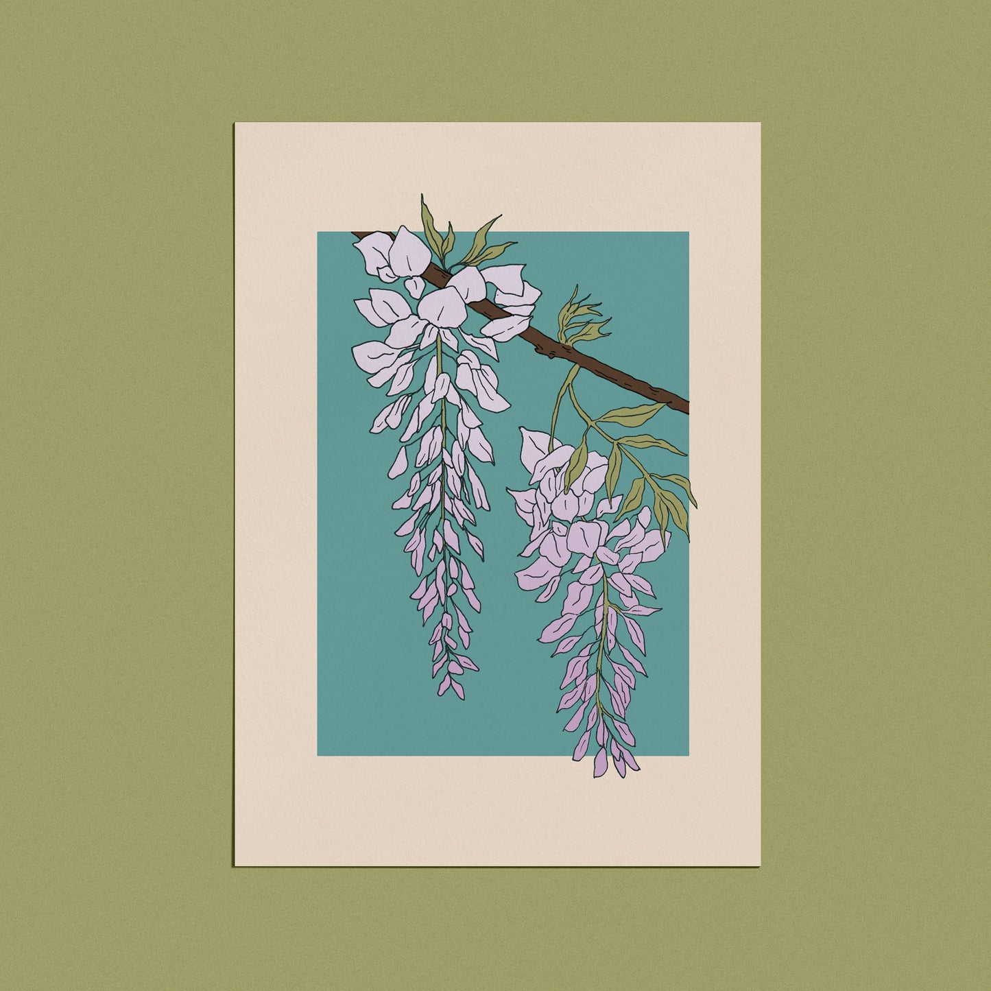Wisteria Flower Card