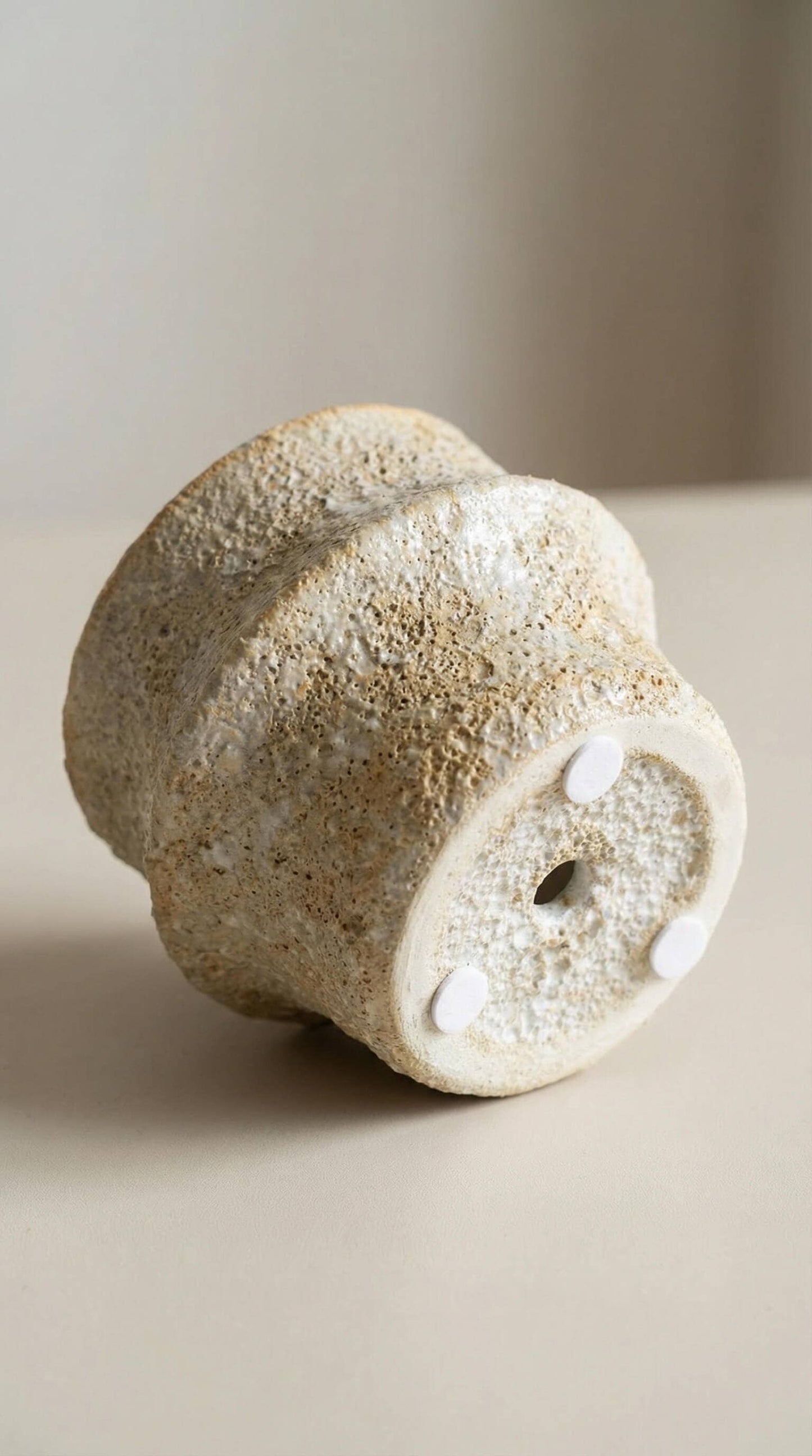 Ceramic Planter Pot, Textured with Drainage - Solene