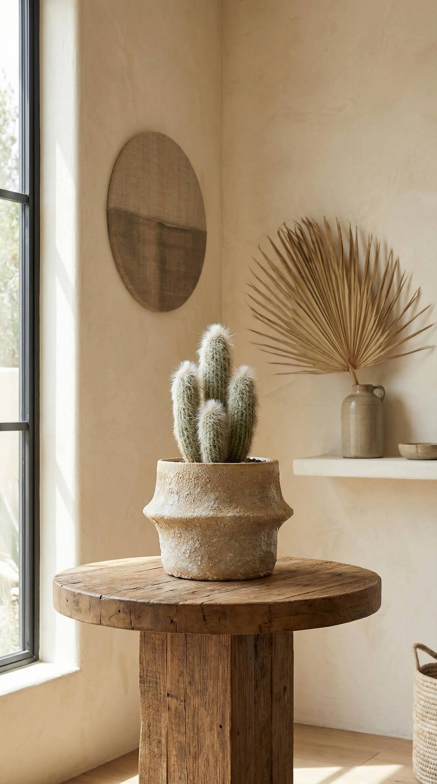 Ceramic Planter Pot, Textured with Drainage - Solene