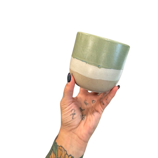 Cream and Olive Planters  | Plant Er' Here