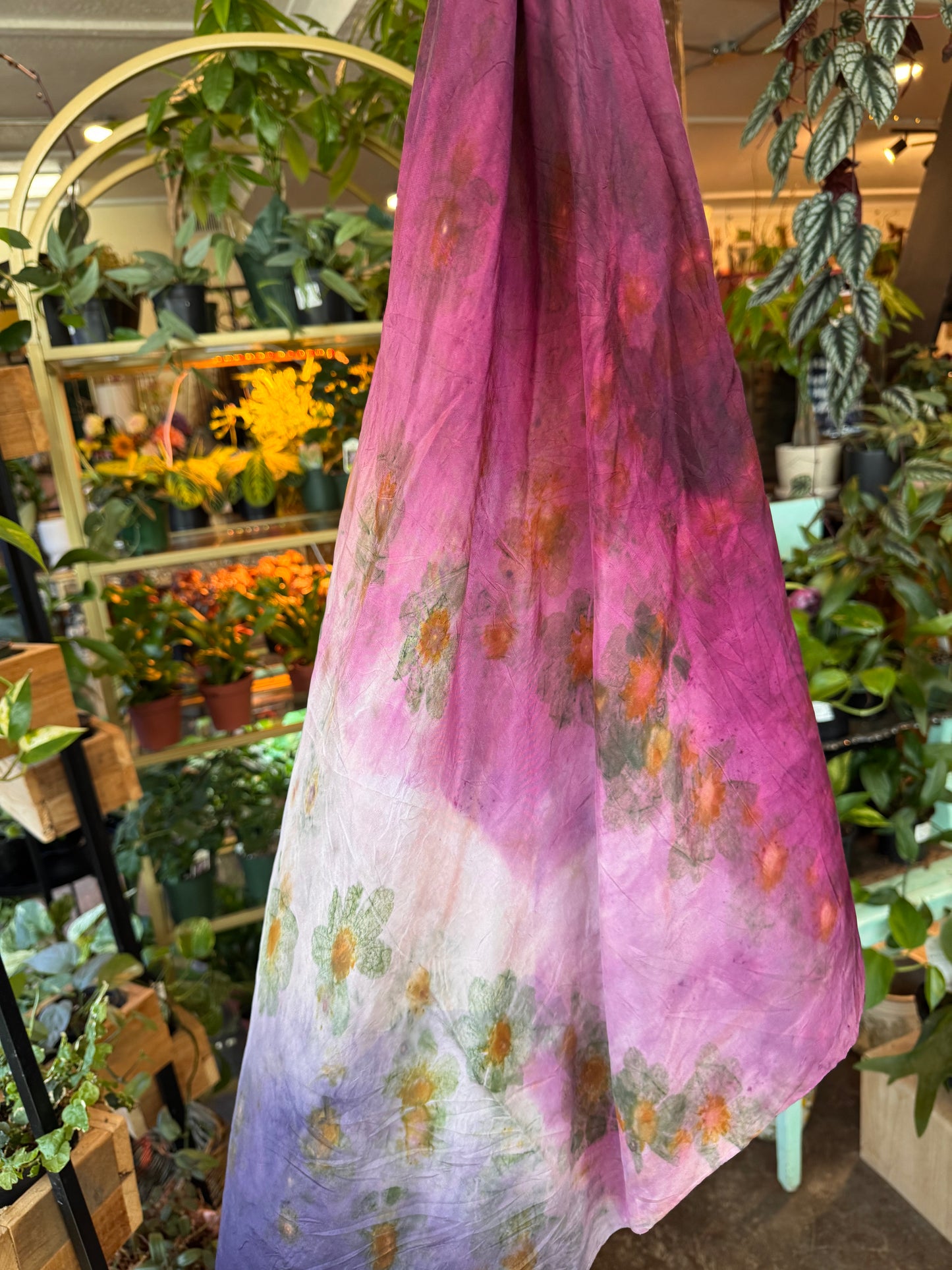 Botanically Dyed Silk Scarfs Square