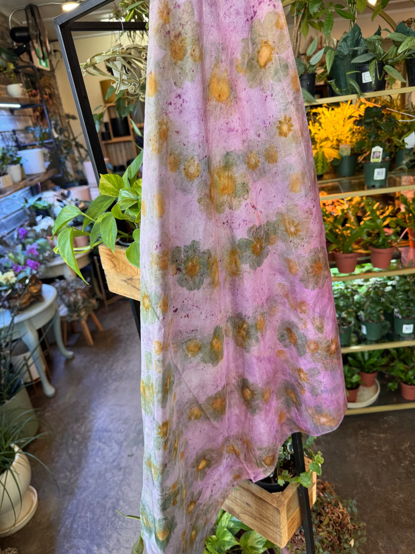 Botanically Dyed Silk Scarfs Square