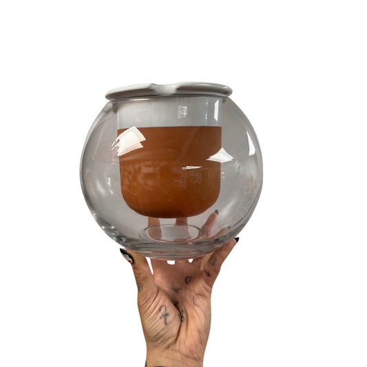 Davies Terracotta / Glass  Self Watering Planter