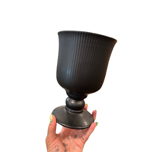Black Pedestal Vase