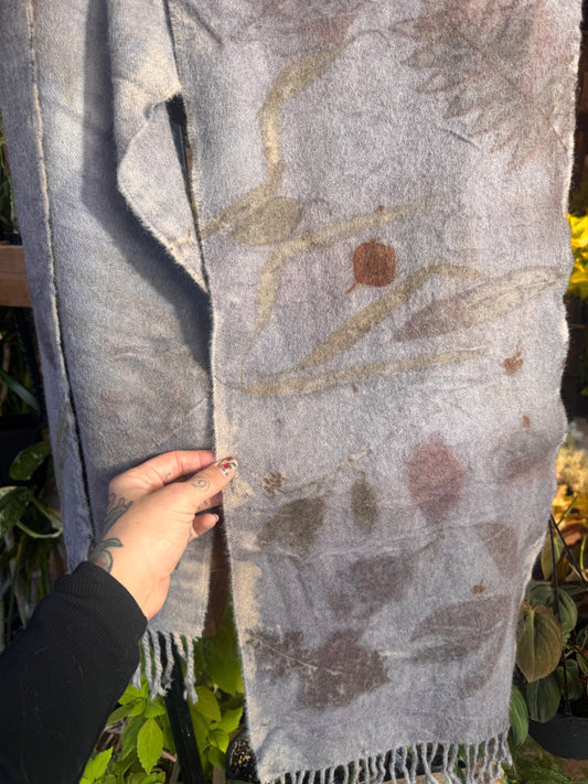 Botanically Dyed Alpaca Scarf W/ Tassels