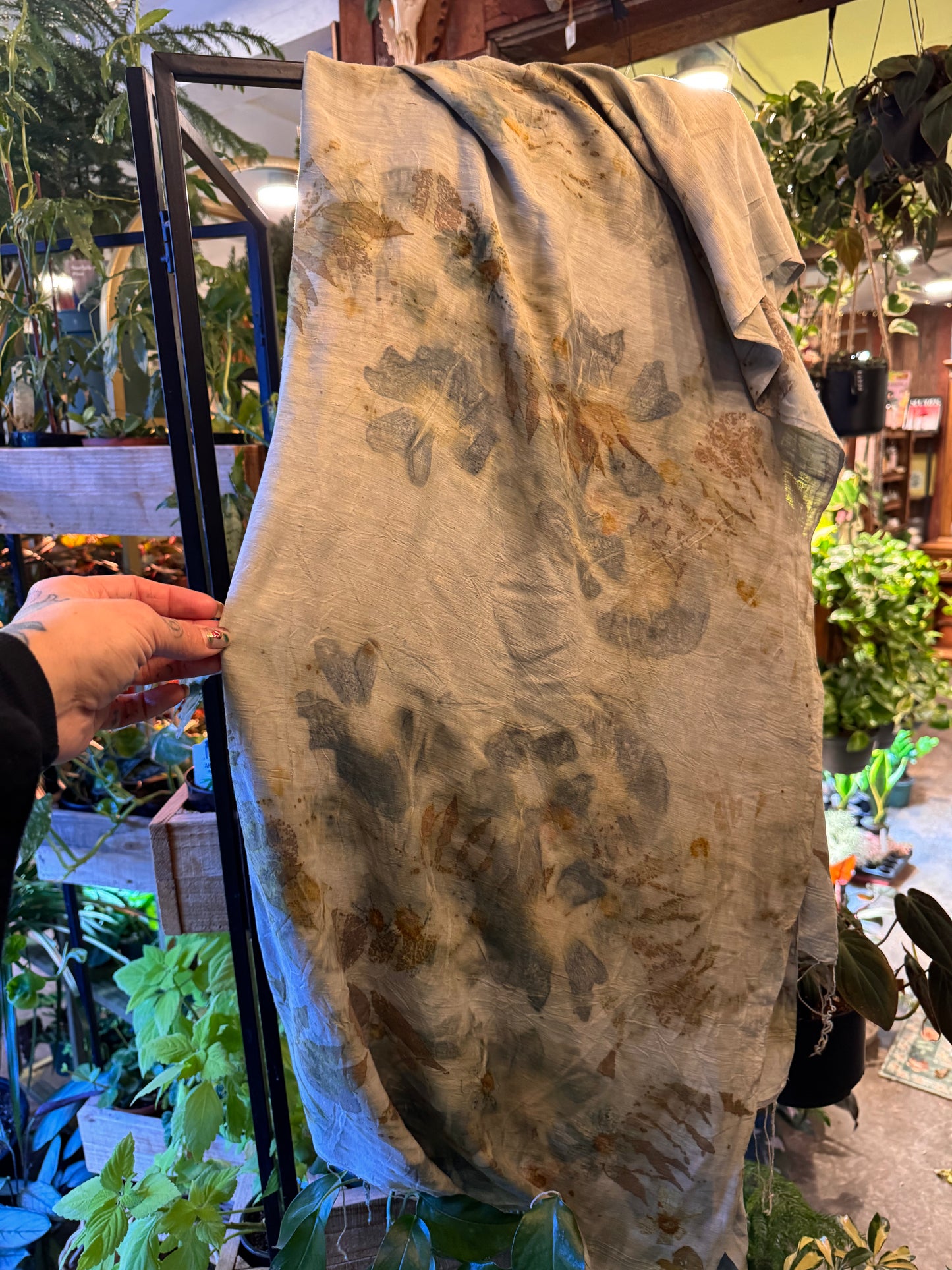 Botanically Dyed Silk Matka and Mulberry Wrap