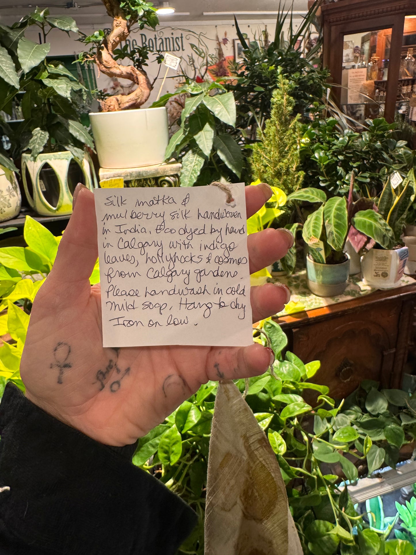 Botanically Dyed Silk Matka and Mulberry Wrap