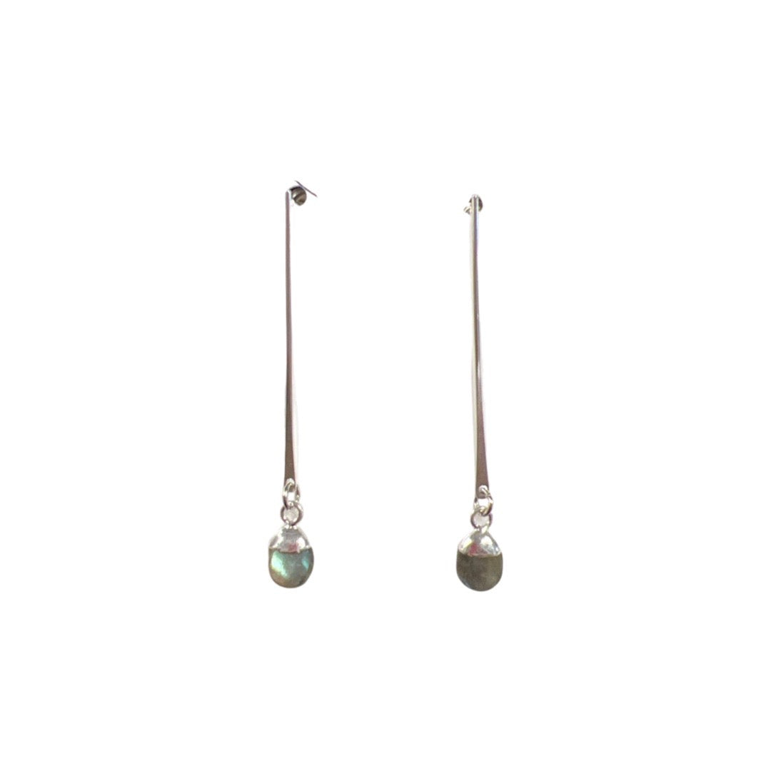 Maiden Perras | Gemstone Silver Drops Earrings