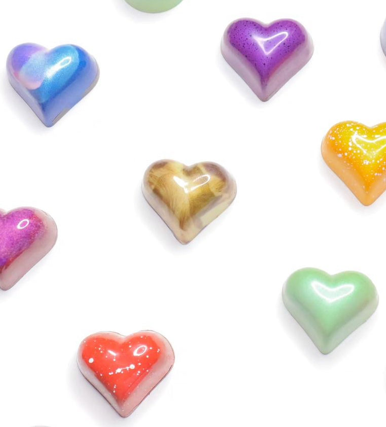 The Chocolate Lab 4 pc Heart