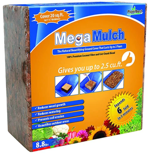 Coco Coir Mega Mulch Brick 4kg