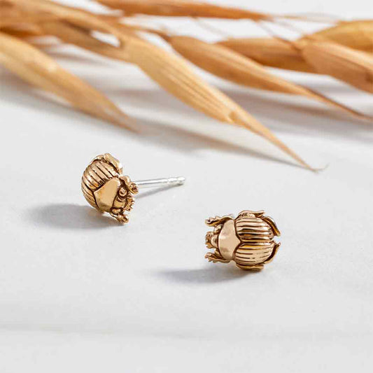 Scarab Stud Earrings