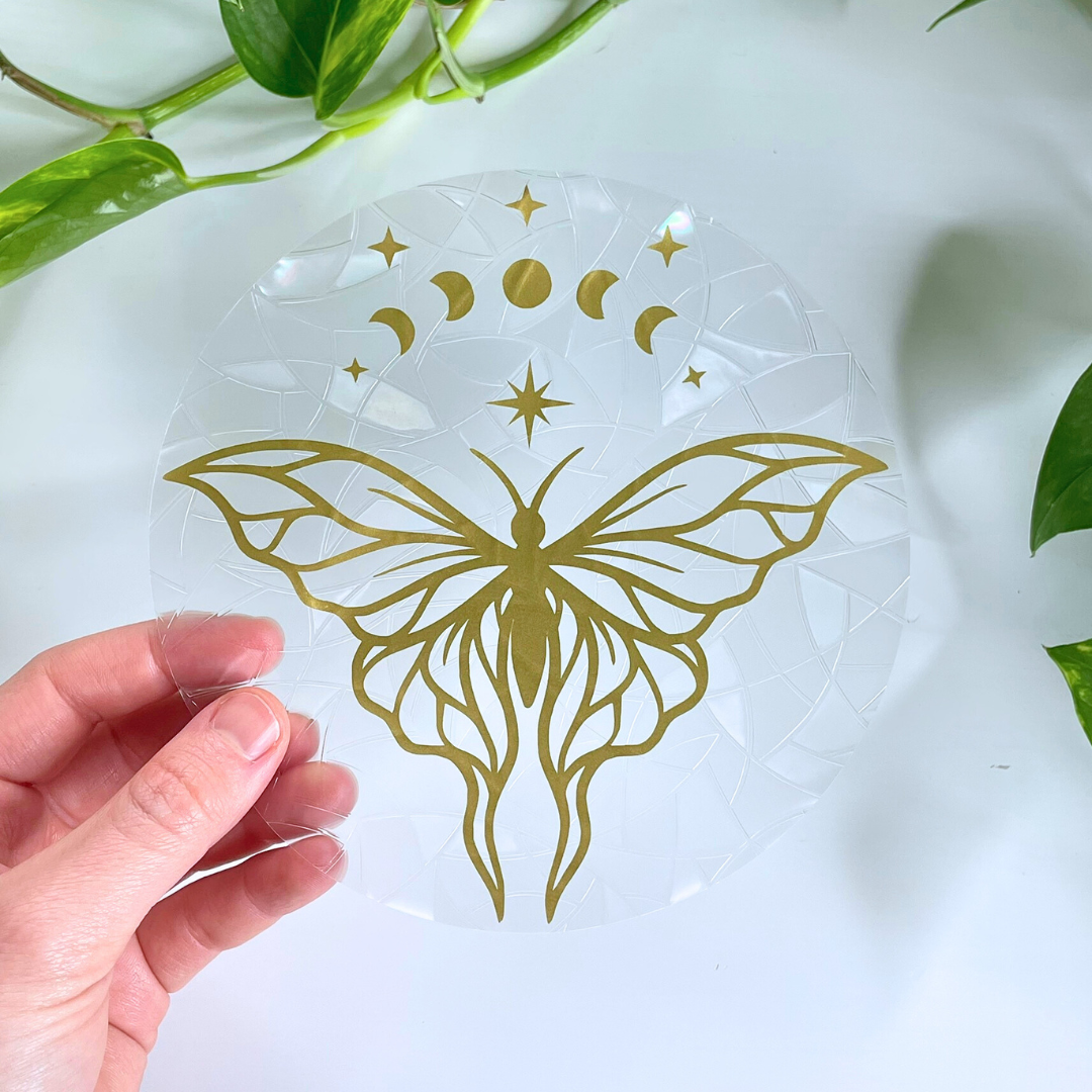 Celestial Moth Suncatcher Sticker
