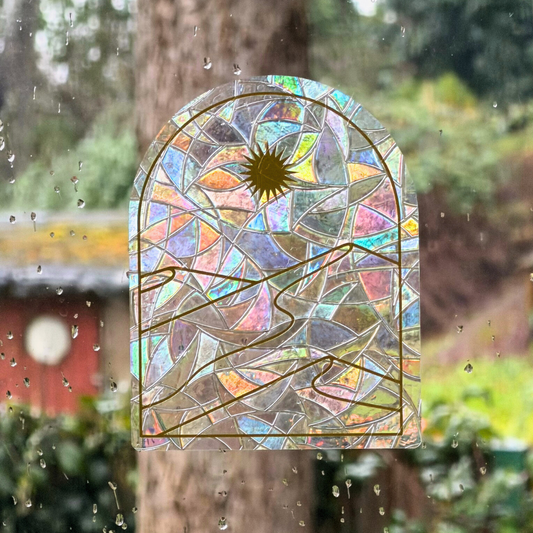 Suncatcher Stickers Mountain Sunset