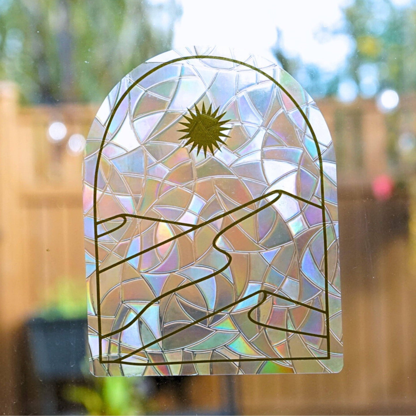Suncatcher Stickers Mountain Sunset