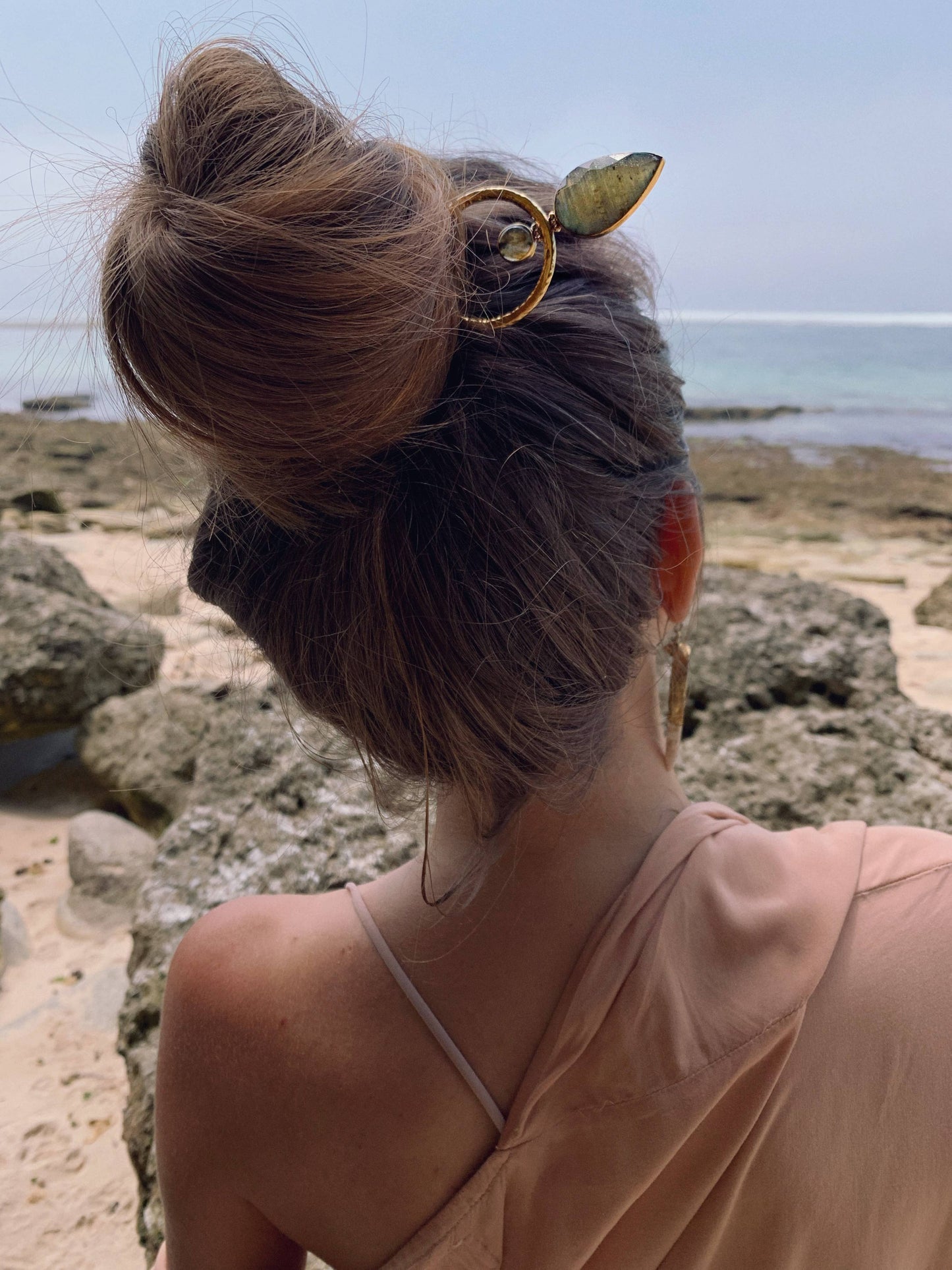 Labradorite Hair Pin