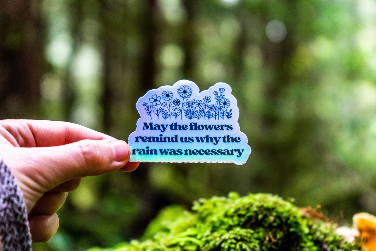 Sticker May The Flowers Holographic Sticker