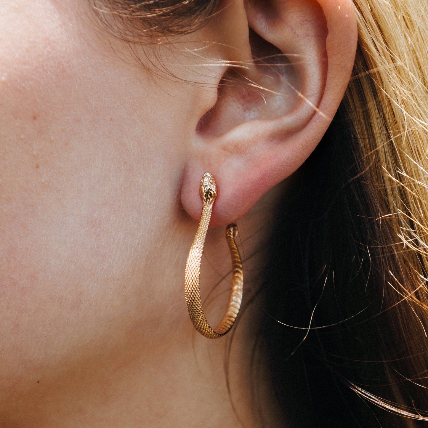 Snake Hoop Earrings