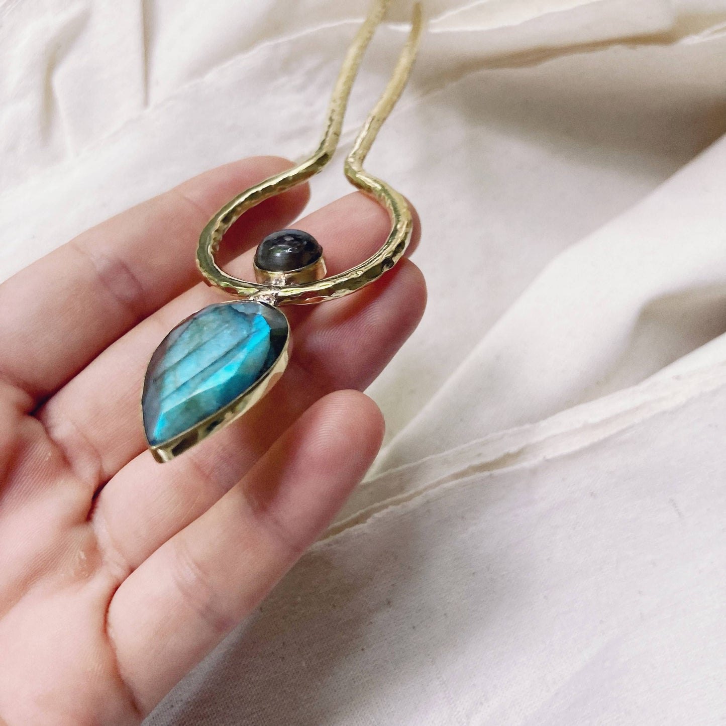 Labradorite Hair Pin