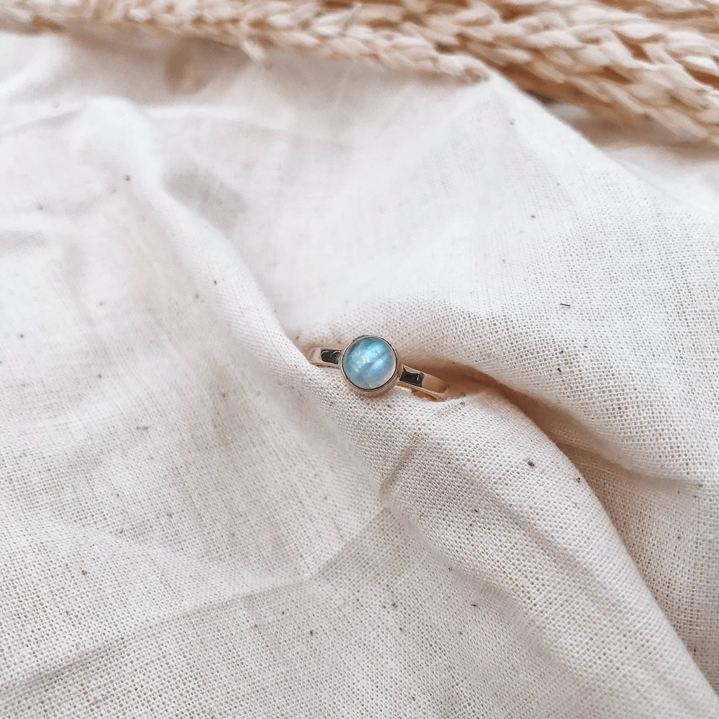 Moonstone Circle Ring