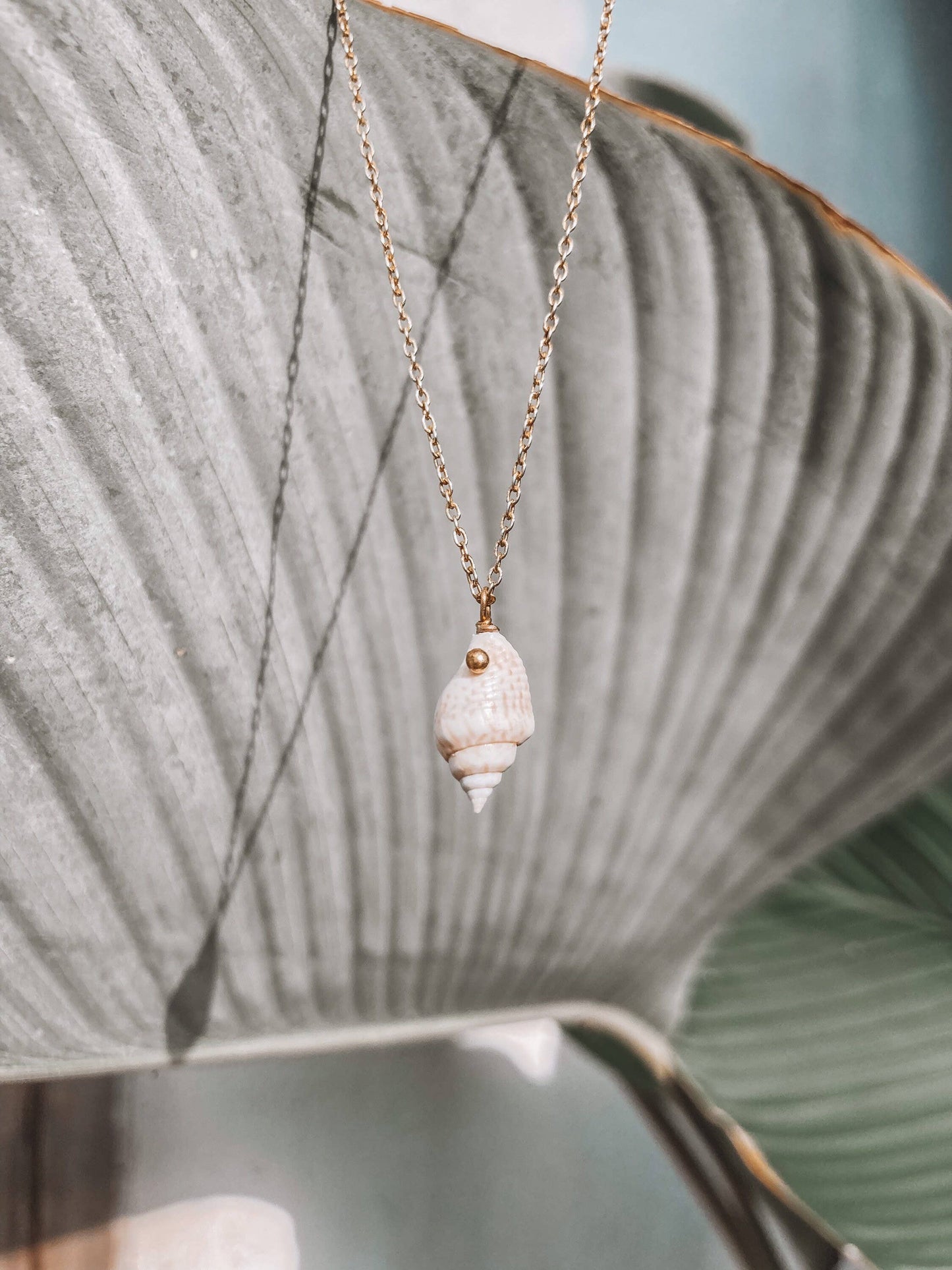 Mermaid Long Spiral Shell Necklace