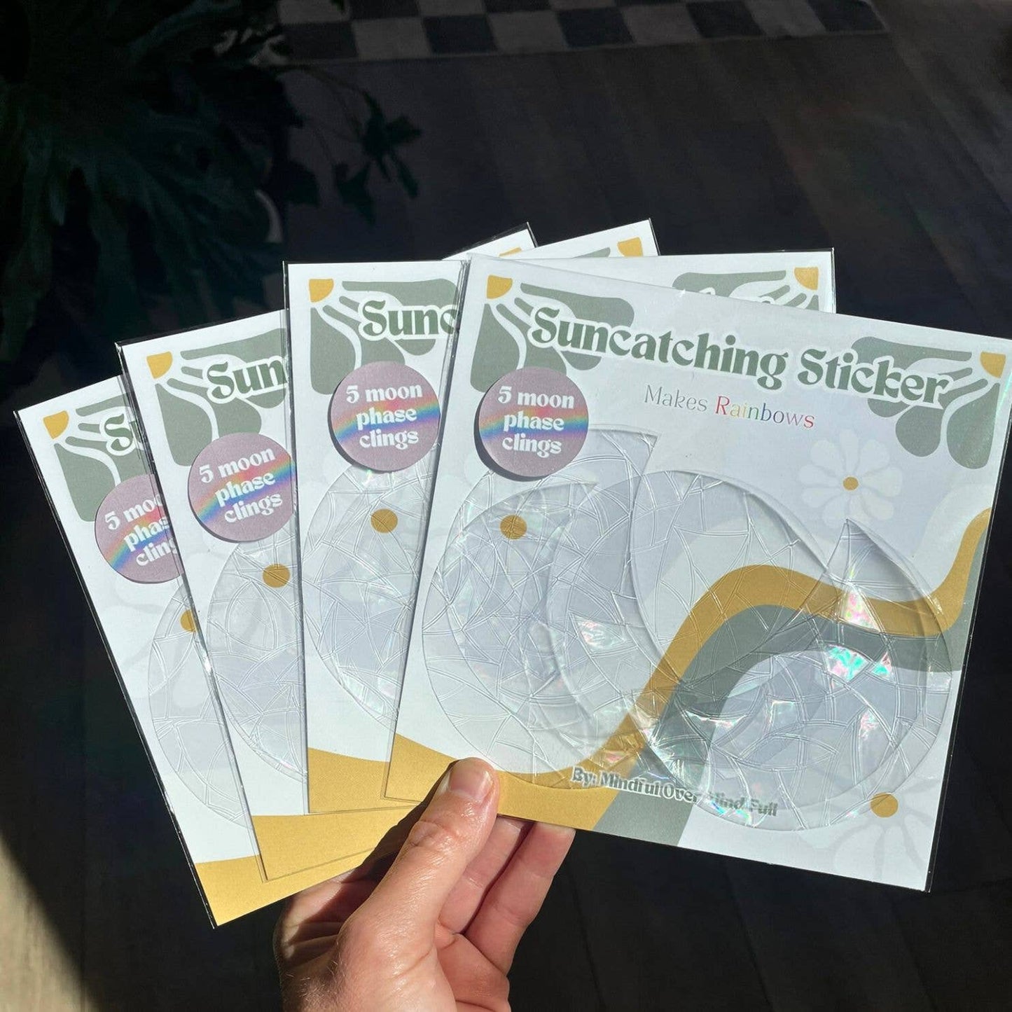 Moon Phase Suncatcher Stickers