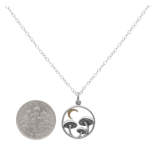 Nina Designs | Mushroom & Moon Necklace