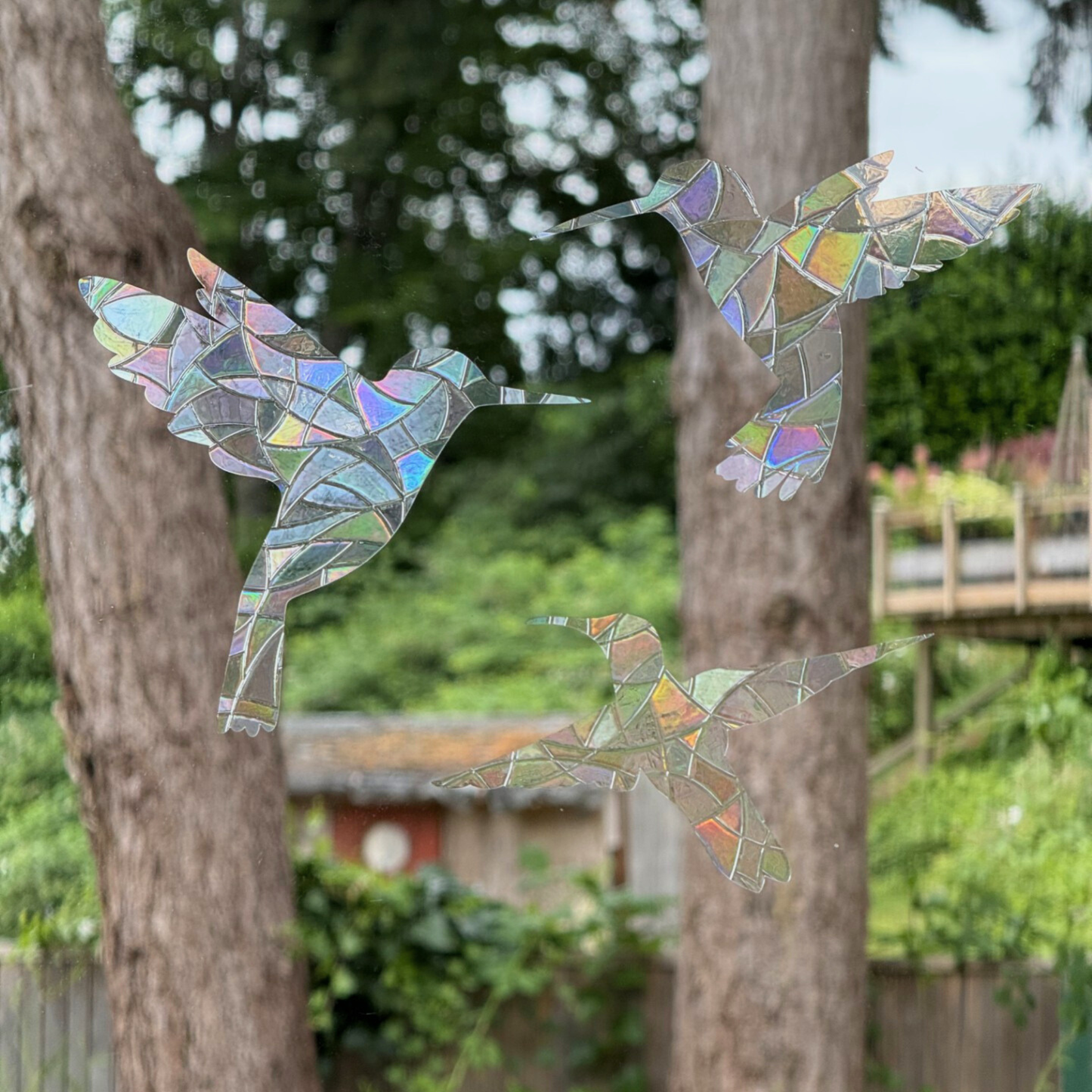 Hummingbird Suncatcher Stickers