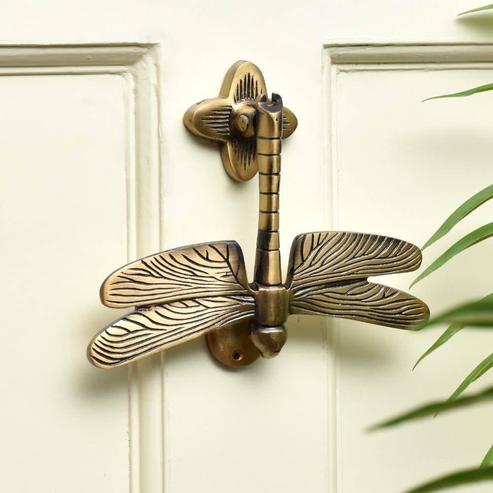 Brass Dragonfly Door Knocker