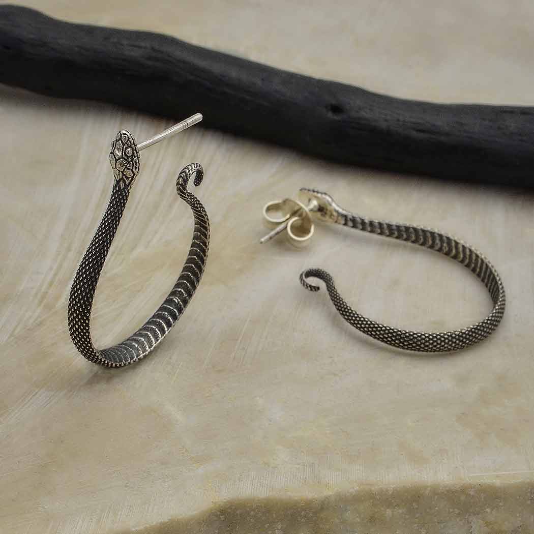 Snake Hoop Earrings
