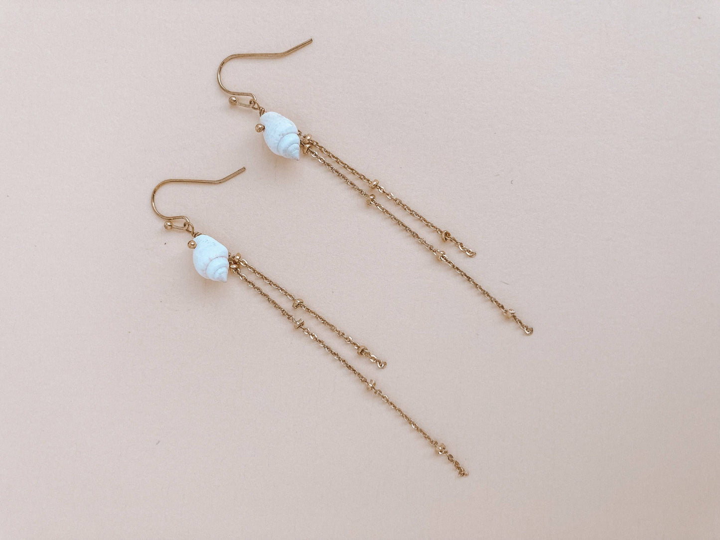 Dainty Mermaid Shell Earrings