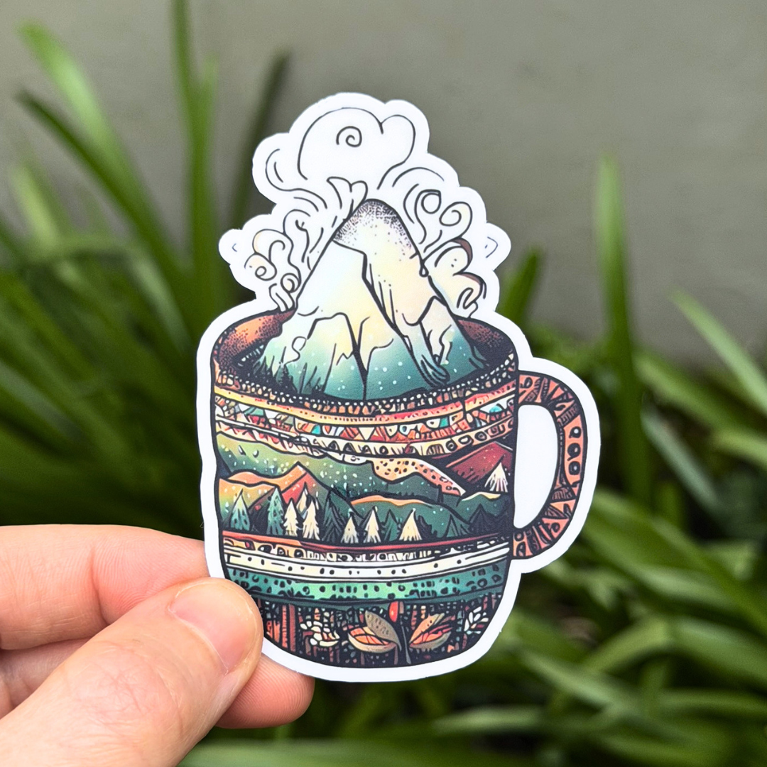 Sticker Coffee Mountain