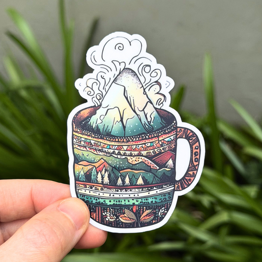 Sticker Coffee Mountain