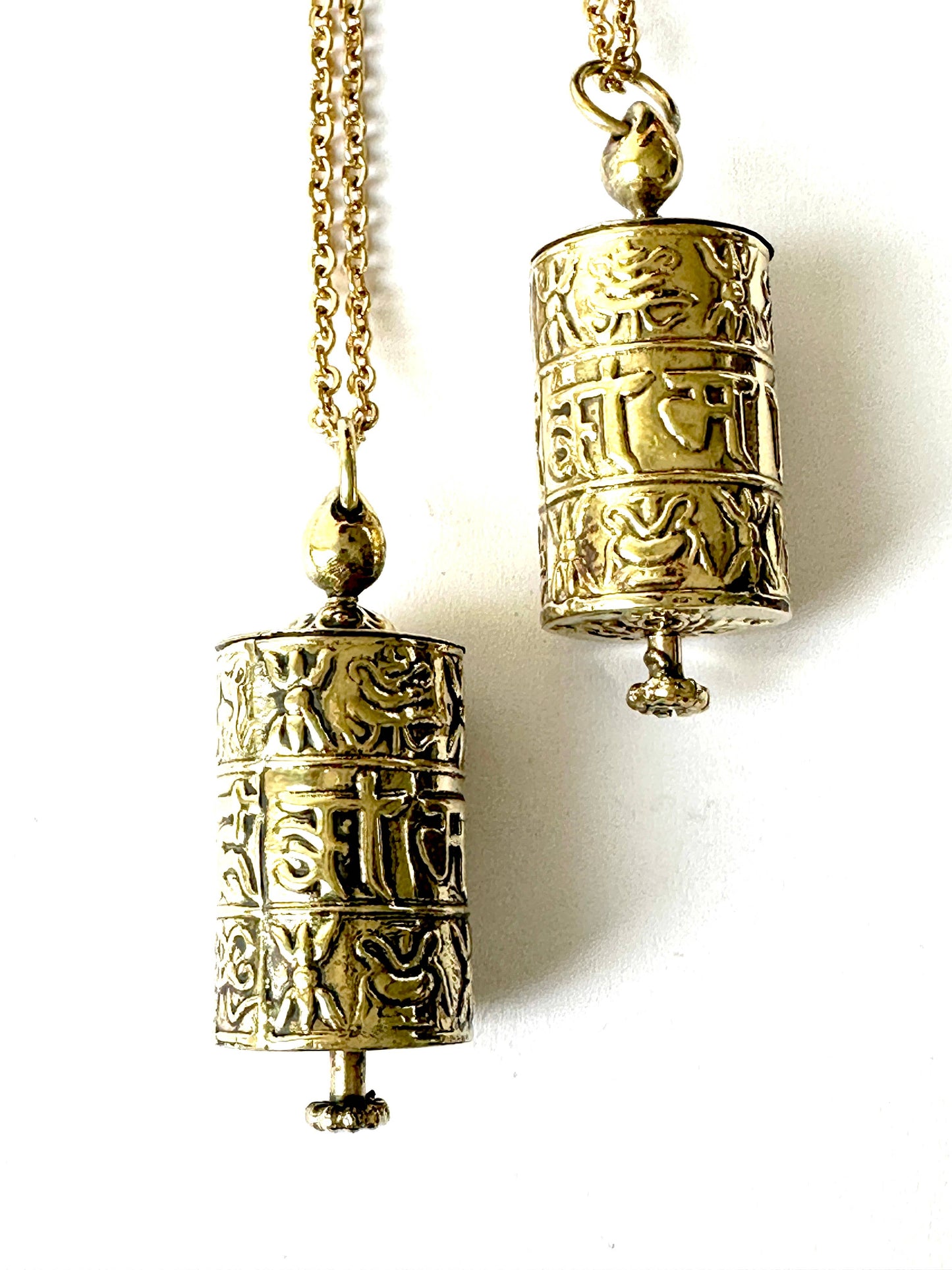 Boho Gal | Vintage Tibetan Prayer Wheel Necklace