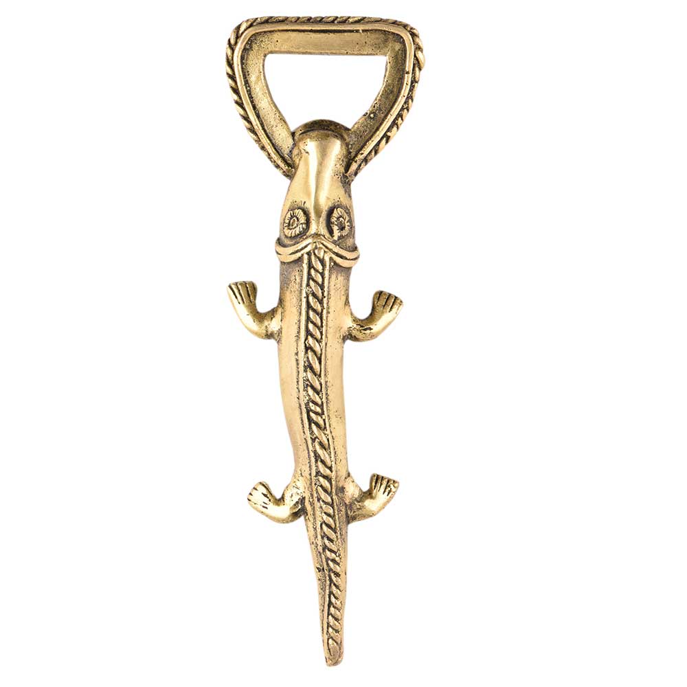 Brass Bottle Opener Crocodile