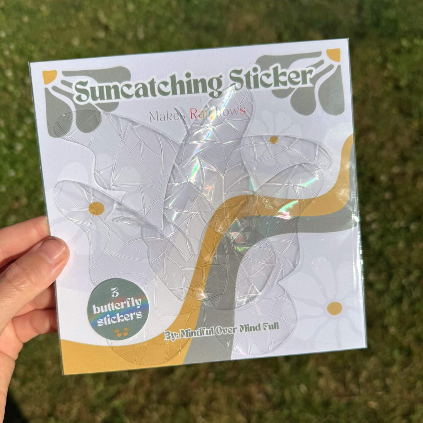 Suncatcher Stickers Butterfly  | Set of 3