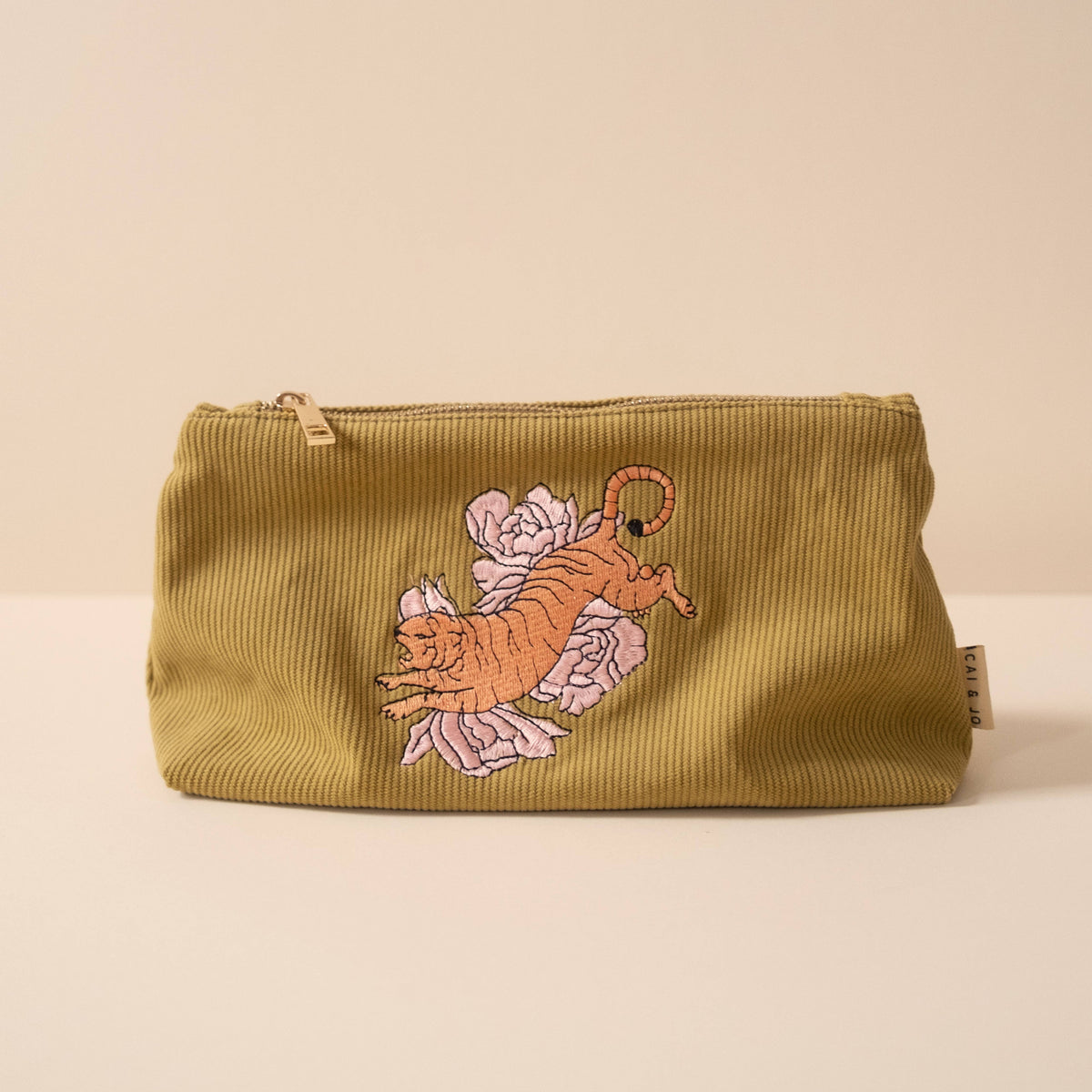 Corduroy Pouch Floral Tigress